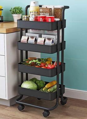 Trolley storage rack landing kitchen bathroom mobile snack