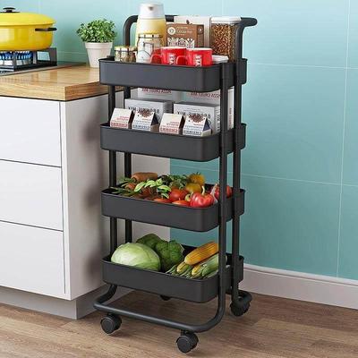 Trolley storage rack landing kitchen bathroom mobile snack