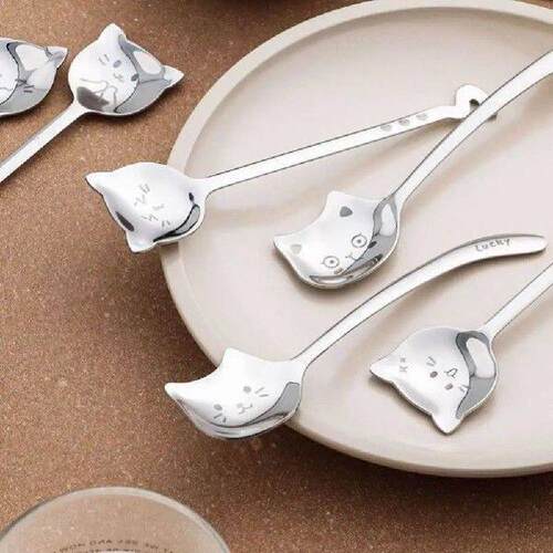 Cute Cat Coffee Spoon 304 Stainless Steel Cat Spoon