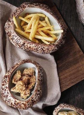 Creative Antique Ceramic Shaped Tableware Seafood Sashimi