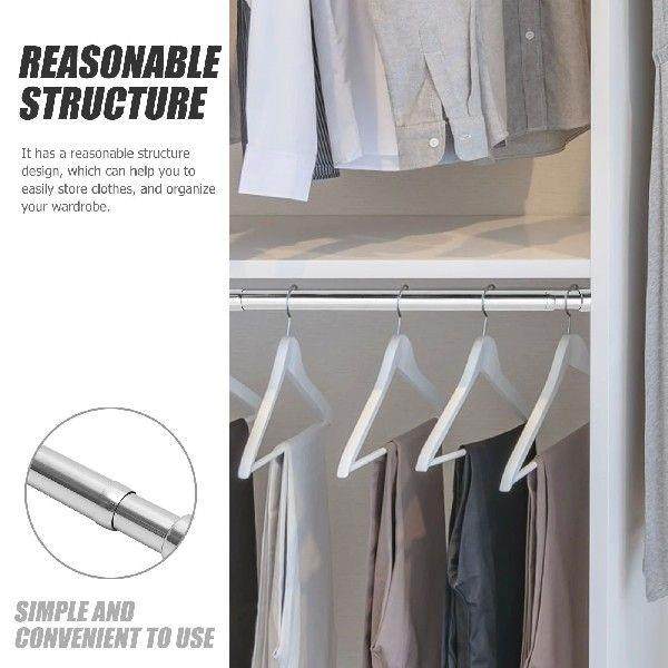 Wardrobe Rod Rods Stainless Steel Adjustable Hanging Closet