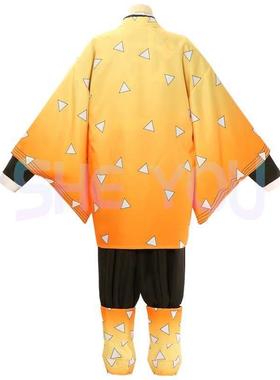 Anime Demon Slayer Kimetsu no Yaiba Agatsuma Zenitsu Cosplay
