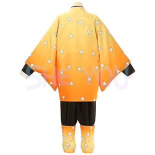 Anime Demon Slayer Kimetsu no Yaiba Agatsuma Zenitsu Cosplay
