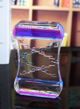沙漏创意液体双色油滴梦幻摆件