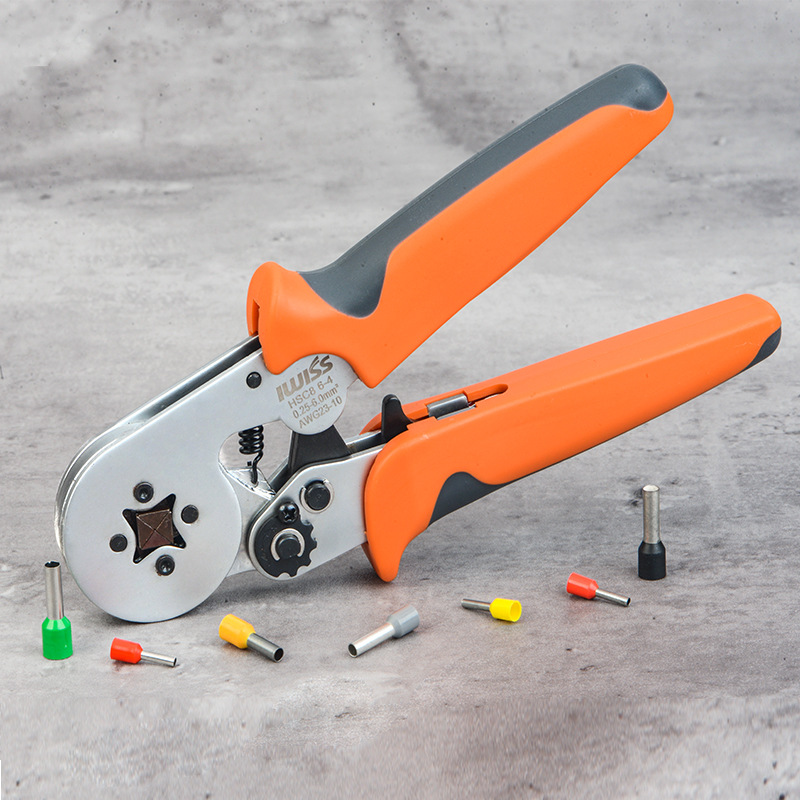 HSC8 6-4 绝缘套管压接钳接线端子钳 欧式管型钳子多功能压线钳子