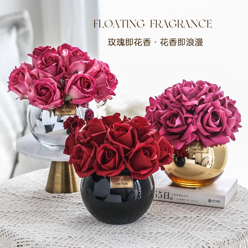 【鎏金诗篇】高级感玫瑰花香薰香氛室内家用结婚摆件生日乔迁礼物