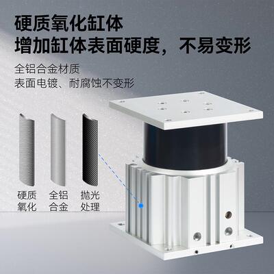 顶升气缸SMC型方形升降导向台式MGF40/63/100-15/20/25/30/50/75