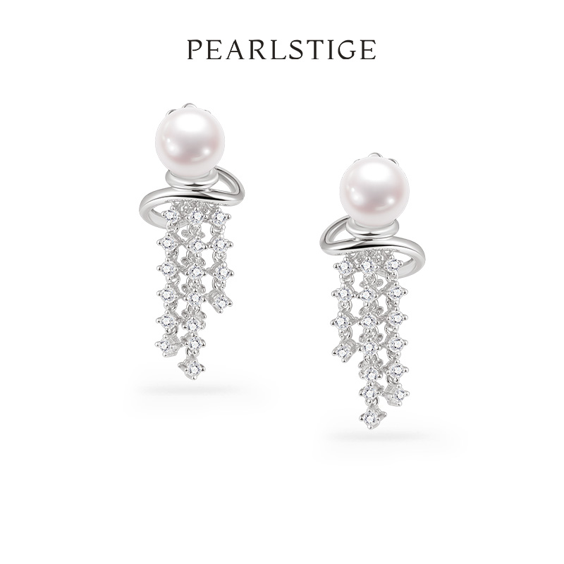 PEARLSTIGE珍珠流苏耳钉