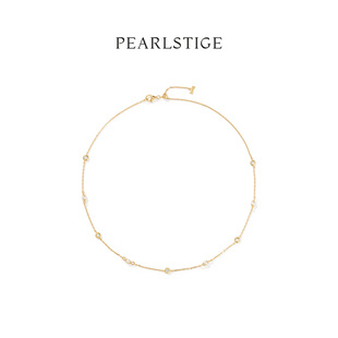 PEARLSTIGE至如 心流满天星项链淡水珍珠叠戴锁骨链 圆满系列