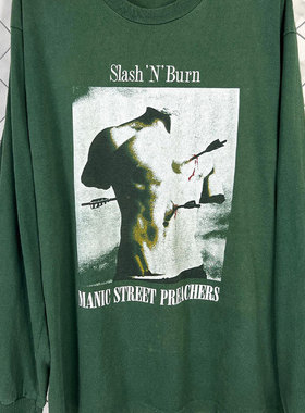 Vintage Manic Street Preachers Slash N Burn Rock Band长袖T恤