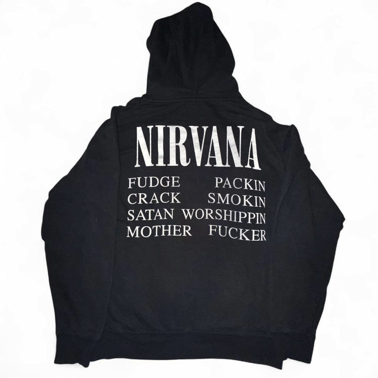 Nirvana涅槃乐队美式摇滚 vintage风宽松百搭的复古潮牌连帽卫衣