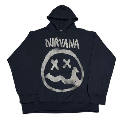 Nirvana涅槃乐队高街风无性别宽松版型小众别致美潮摇滚连帽卫衣