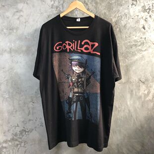 Gorillaz街头霸王欧美摇滚乐队卡通复古90年代rapper穿搭短袖T恤