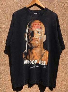 2010Whoop Ass电影Stone Cold Steve Austin重磅vintage短袖T恤