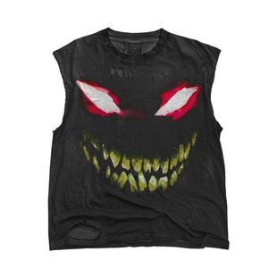 Statue Of God Smile Solo DISTURBED Vintage小众暗黑砍袖背心