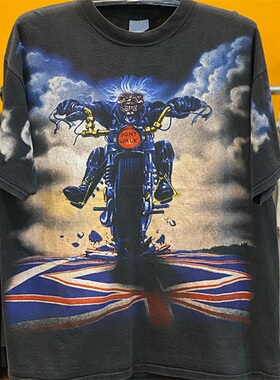 2014 Iron Maiden Maiden England Tour 演唱会主题满印短袖T恤