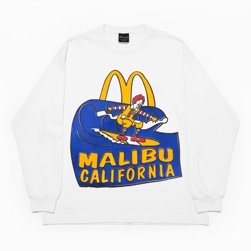 McDonald's麦当劳oversize宽松版型适配情侣休闲街头百搭长袖T恤