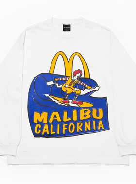 McDonald's麦当劳oversize宽松版型适配情侣休闲街头百搭长袖T恤