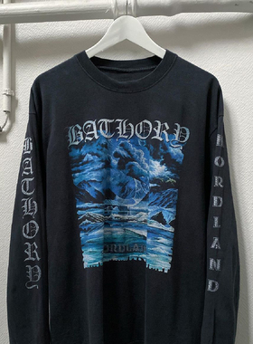 Nordland I是瑞典Bathory金属乐队专辑复古休闲重磅90年代长袖T恤