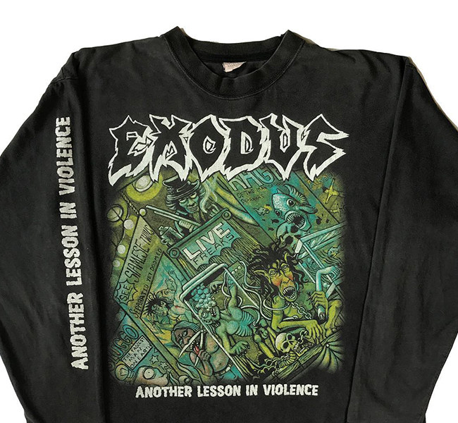 Exodus 1997专辑Another Lesson in Violence Vintage 长袖T恤