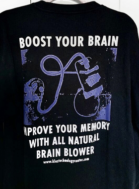Boost your brain  休闲百搭Vintgae基础款重磅长袖T恤
