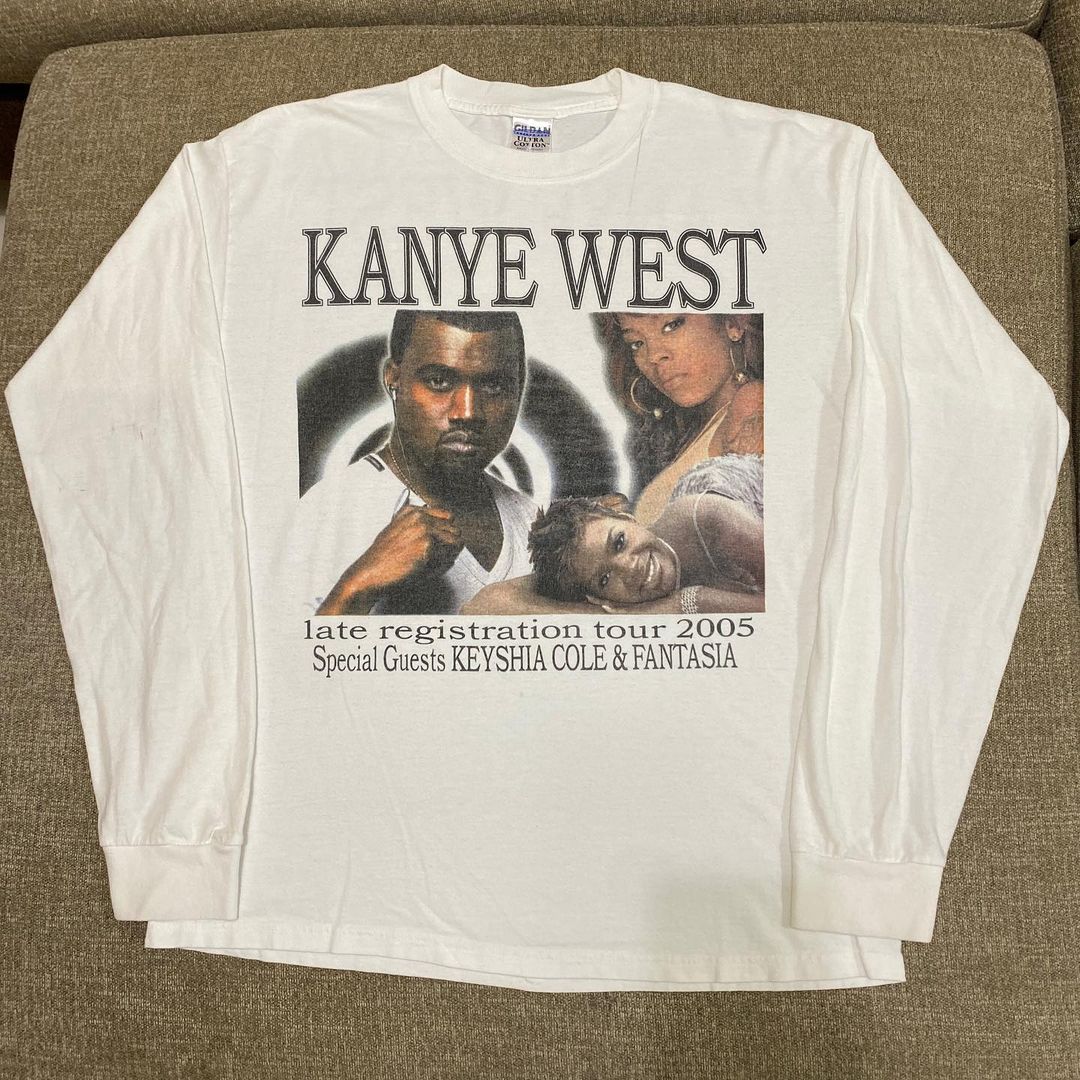 说唱歌手耶kanye west重磅rapper穿搭美式街头加大码长袖t恤