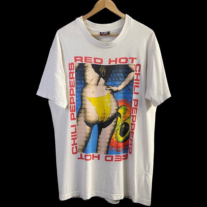 红辣椒red hot chili peppers摇滚乐队官方宣传标志90年代短袖t恤