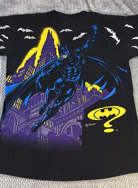 1995 Batman 蝙蝠侠美国漫画经典人物形象Vintage重磅短袖T恤