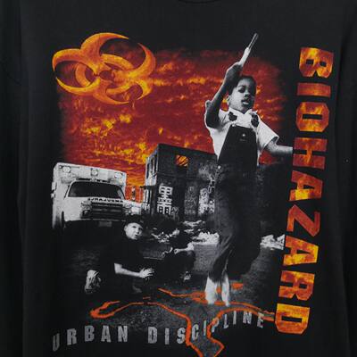 罕见！Biohazard 1992 专辑Urban Discipline 90s Vintage长袖T恤