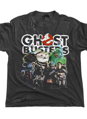 捉鬼敢死队Ghostbusters动漫鬼马暗黑哥特短袖T恤水洗轻薄破坏