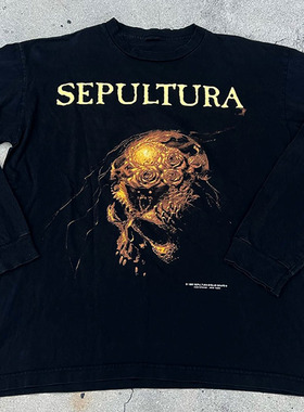 ElectronicNomad90年代Obituary乐队Vintage罕见古着感长袖T恤