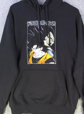 Dragon Ball Z 七龙珠Z复古水洗做旧嘻哈街头风重磅连帽卫衣