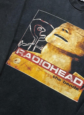 Radiohead1995The Bends90s Vintage水洗破坏重磅高街长袖T恤
