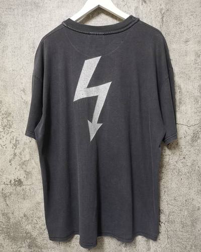 玛丽莲曼森 Marilyn Manson闪电vintage美式复古重磅宽松短袖T恤