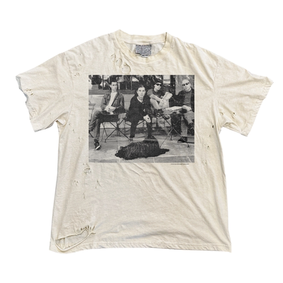 Bush90s流行乐队纪念前卫占卦轻亚高级感水洗破坏短袖T恤嬉皮美式