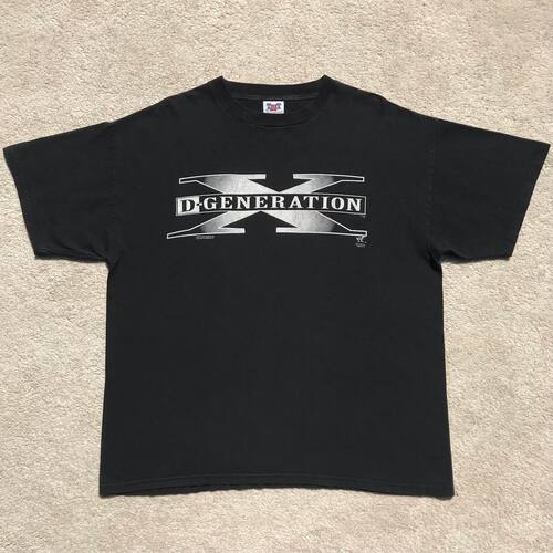 D Generation合奏团重磅vintage复古做旧裂印重磅短袖T恤