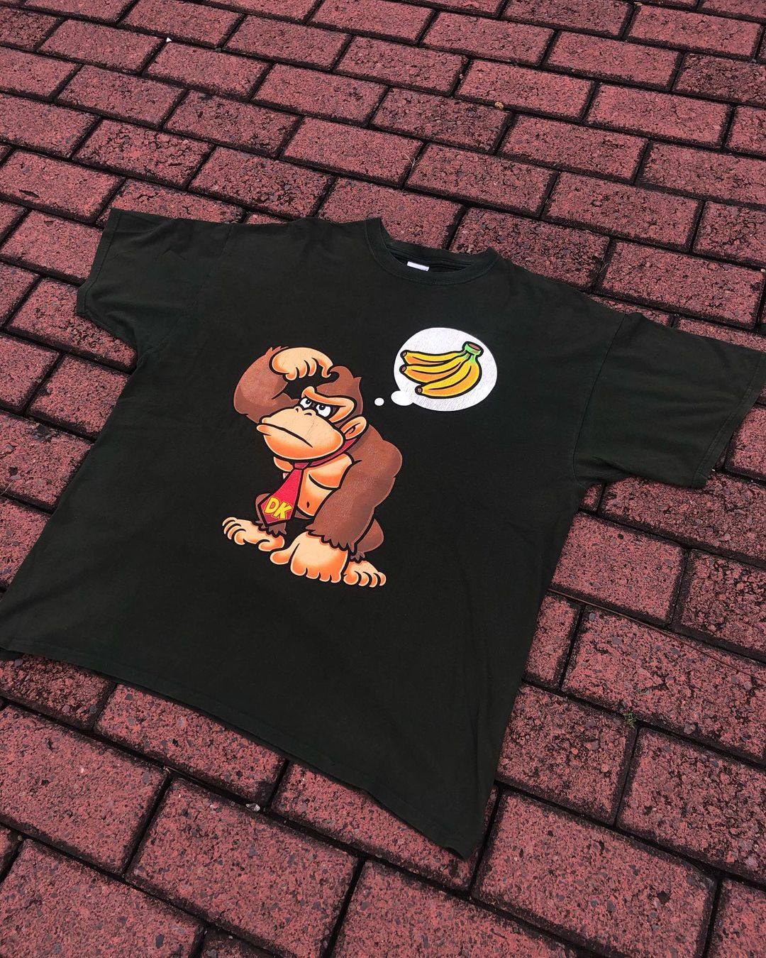 donkey kong大金刚潮流百搭 vintage宽松创意复古青春重磅短袖t恤