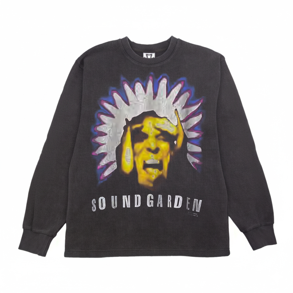 Soundgarden声音花园乐队街头oldschool风宽松落肩无性别长袖T恤