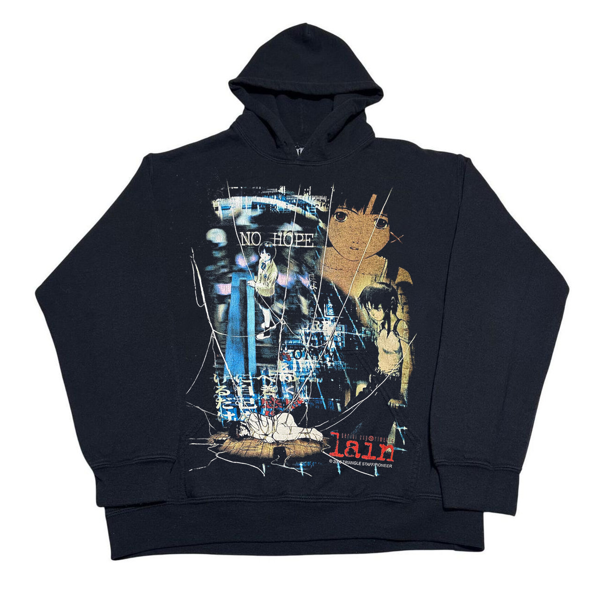 Serial Experiments Lain 玲音的系列实验设计感高街创意连帽卫衣