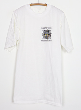 Robert Plant Manic Nirvana 1990复古宽松潮高级感重磅短袖T恤