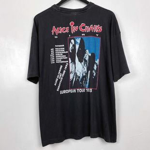 爱丽丝囚徒Alice In Chains1993 Lollapalooza音乐节重磅短袖T恤