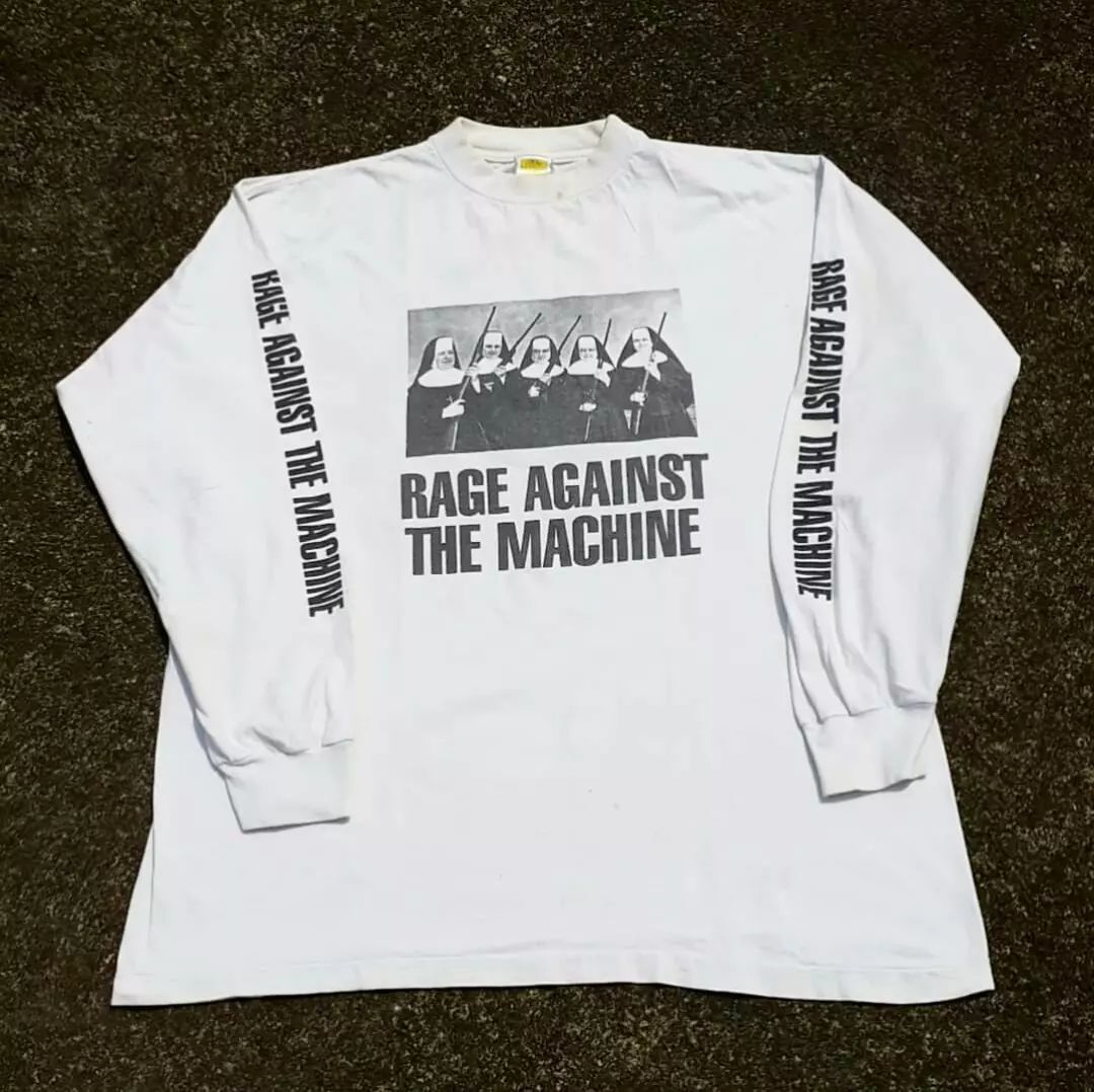 Rage Against The Machine洛杉矶1992重磅高街嘻哈摇滚长袖T恤tee