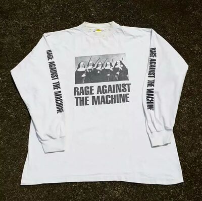 Rage Against The Machine洛杉矶1992重磅高街嘻哈摇滚长袖T恤tee