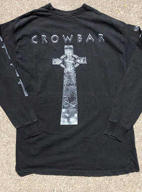 重磅Crowbar 1996 Broken Glass Vintage高街百搭落肩长袖T恤