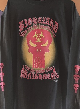 2002 Biohazard 恶灵古堡音乐组合演唱会主题无性别可爱长袖T恤