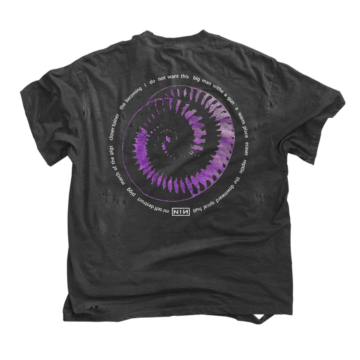 NIИ九寸钉工业金属乐队1994废土风暗黑朋克短袖T恤滑板水洗破坏,服饰配件/皮带/帽子/围巾,领带夹,淘宝优惠券,粉丝福利购,淘宝优惠卷