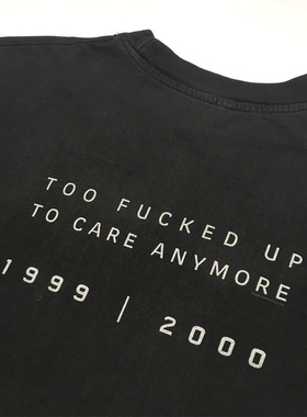 罕见！水洗重磅破坏tee！NIN1999-2000巡演Somewhat Damaged长袖T