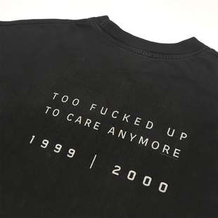 罕见！水洗重磅破坏tee！NIN1999-2000巡演Somewhat Damaged长袖T