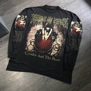 罕见黑金摇滚! Cradle of Filth1998Cruelty and the Beast长袖T