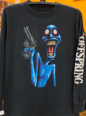 稀有！The Offspring后裔乐队Vintage摇滚乐队长袖T恤高街穿搭